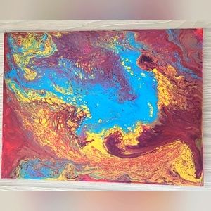 "Sun Surf" Acrylic Pour